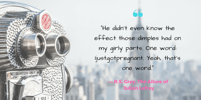 “He didn_t even know the effect those dimples had on my girly parts. One word_ Ijustgotpregnant. Yeah, that_s one word.” Lefray
